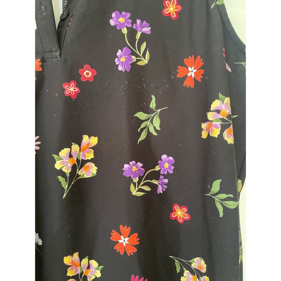 Johnny Was Black Floral Mini Dress - Picture 5 of 5